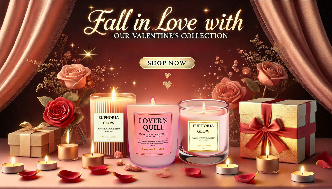 Celebrate love this Valentine’s Day with our luxurious handcrafted candles. Perfect for gifting or setting a romantic ambiance, each candle is designed to spark joy and create unforgettable memories. From seductive floral blends to warm, cozy fragrances, 