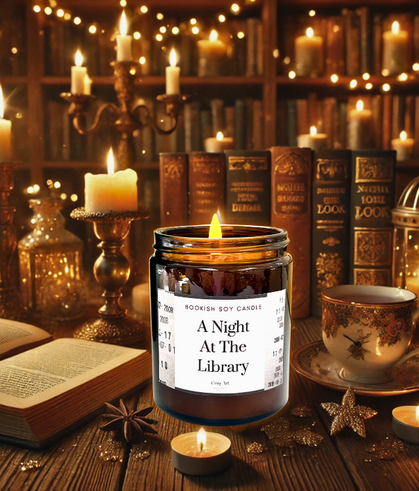 A Night At The Library – Cozy Book Lover's Candle