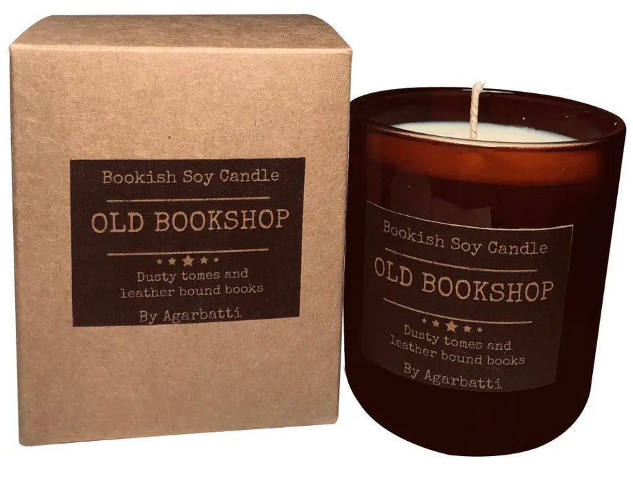 old bookshop soy wax scented candle bookish candle gift for men and women cosy art candles 